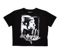 Rock Off officially Licensed Products Tupac Spray Photo Crop Top M