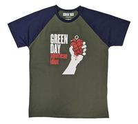 Rock Off offiziell lizenzierte Produkte Green Day American Idiot Raglan T-Shirt M für Green Day Fans, Männer, 18+, T-Shirt