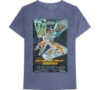 Rock Off Offiziell lizenzierte Produkte Herren James Bond Moonraker Slim Fit T-Shirt Denim, Denim, Mittel