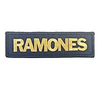 Rock Off gewebter Aufnäher Ramones The Gold Logo Offiziell