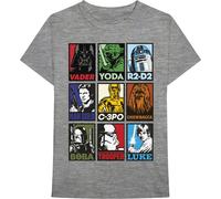 Rock Off Star Wars Unisex Tee: Character Squares (size S)