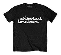 Rocks Off Unisex-T-Shirt – The Chemical Brothers – Logo (Small) – Schwarz X-Large
