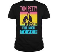 Rock Off Tom Petty & The Heartbreakers "Full Moon Fever" Unisex-T-Shirt, kurzärmelig, Schwarz, Schwarz , L