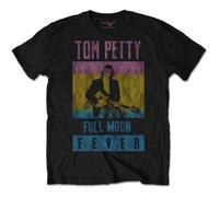 Rock Off Tom Petty & The Heartbreakers "Full Moon Fever" Unisex-T-Shirt, kurzärmelig, Schwarz, Schwarz , XXL