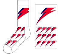 Rock Off Trade David Bowie Socken Flash Logo Nue offiziell Herren Weiß (UK Size 7-11)