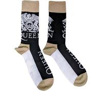 Rock Off Trade Queen Socken Crest and Band Logo Nue offiziell Herren Schwarz (UK Size 7-11)