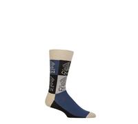 Rock Off Trade Queen Socken Crest Blocks Band Logo Nue offiziell Herren Navy Blau (UK Size 7 -