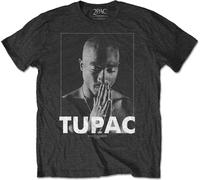 Rockoff Trade Herren Tupac Praying T-Shirt, Grau (Anthrazit), XL