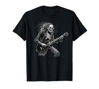 Rock On Skeleton Skull Gitarrist Guy Rock 'n' Roll Band T-Shirt