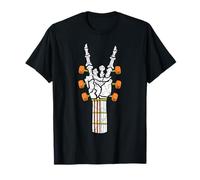 Rock On Skelett Hand Gitarre Geschenke Herren Graphic Tee Rock Band T-Shirt