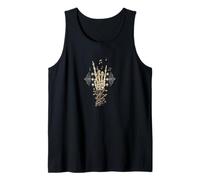 Rock On Skelett Hand Gitarre Herren Damen Graphic Tee Rock Band Tank Top