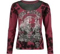 Rock Rebel by EMP Skulls & Details Langarmshirt rot schwarz in S
