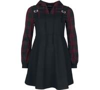 Rock Rebel by EMP Damen schwarz/rotes Kleid mit Schnürung