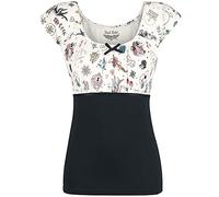 Rock Rebel by EMP Damen schwarz-weißes T-Shirt mit bedrucktem Oberteil 3XL