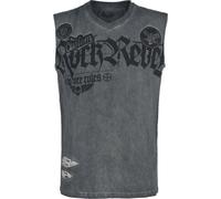 Rock Rebel by EMP Graues Tank-Top mit Waschung und Print Tank-Top grau in M
