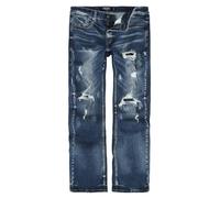 Rock Rebel by EMP Herren Blaue Boot Cut Jeans mit Waschung und Destroyed Effekten W34L32