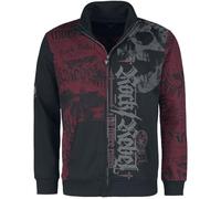 Rock Rebel by EMP Sweatjacke mit Rock Rebel Prints Sweatshirt rot schwarz in M