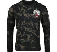 Rock Rebel by EMP Herren schwarzes Langarmshirt mit Front-/Backprint und Patch am Oberarm L