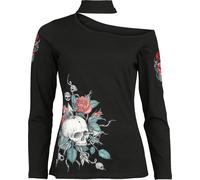 Rock Rebel by EMP Longsleeve with Skull and Roses Print Langarmshirt schwarz in XL