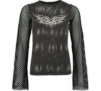 Rock Rebel by EMP Longsleeve With Used Wash And Mesh Sleeves Langarmshirt braun schwarz in L