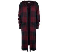 Black Premium by EMP schwarz/rot karierter Cardigan mit Kapuze Cardigan schwarz rot in L-2XL