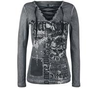 Rock Rebel by EMP Stay Awake Langarmshirt grau in L