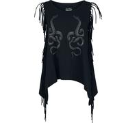 Rock Rebel by EMP Tank-Top with Fringes on the Sleeves Top schwarz in S