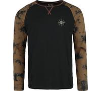 Rock Rebel by EMP Tie Dye Longsleeve With Large Backprint Langarmshirt schwarz beige in M