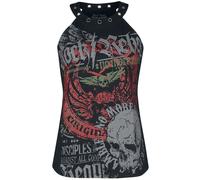 Rock Rebel by EMP Top mit Print und Ösen Rock Rebel Neckholder schwarz in L