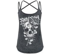 Rock Rebel by EMP Top mit Vintage Waschung und Print Top grau in L