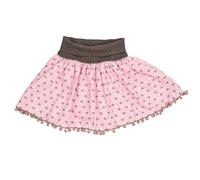 Rock Trachtenrock mit elastischem Bündchen und Pomponkante rosa, in Größe 62/68