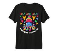Rock Your Socks Down Syndrome Awareness Day Octopus WDSD Premium T-Shirt