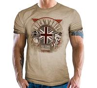 Rockabilly Biker Vintage Used Look T-Shirt: UK Rock'n Roll