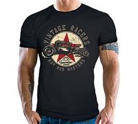 Rockabilly Hot Rod T-Shirt: Vintage Racers XL Schwarz