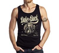 Rockabilly Tank Top Muskel-Shirt: Old School Rock'n' Roll Duke The Duck 2XL