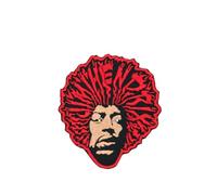 Rockband Cool Patches Hendrix Inspired Embroidered Iron on Sew Badge Patch Woodstock Sixties Music Rockstar Applique for Backpacks, Hats, Jackets, Jeans, etc., Black