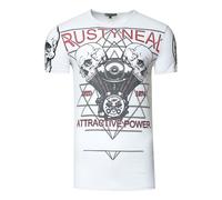 Rocker T-Shirt Light Washed mit Skull-Print S