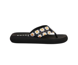 Rocket Dog - "Adios" Gänseblümchen Flipflops für Damen (Schwarz) EU 42 / UK 8