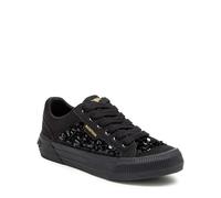 Rocket Dog Cheery Comfort Plüschschaum-Sneaker für Damen, Pailletten schwarz, 36.5 EU