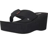 Rocket Dog Damen Crush Plateau-String Keilsandale, Schwarz, 37 EU