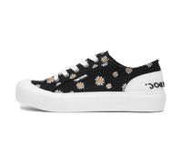 Rocket Dog Damen Jazzin Plus Sneaker, Schwarz mit Gänseblümchen, 38 EU