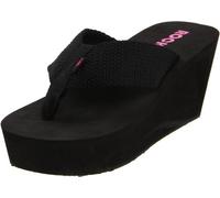 Rocket Dog Diver Wedge-Flip-Flop-Damensandalen mit Komfort-Schaumstoff, Schwarz, 41 EU
