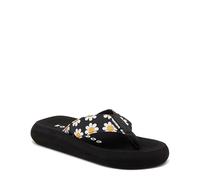 Rocket Dog Spotlight Damien-Flip-Flop-Sandalen mit bequemem Schaumstoff, Schwarz mit Gänseblümchen, 41 EU