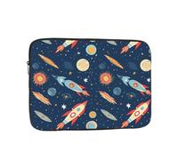 Rocket in Space Laptophülle, Laptoptasche, Laptoptasche für Damen und Herren, stoßfeste Schutzhülle für Notebooks, 33 cm (13 Zoll)