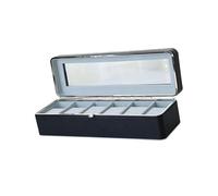 rockible Aufbewahrungsbox für Uhren mit 6 Fächern, Mehrzweckkoffer mit transparentem Deckel, dekorative, Elegante Schmuckvitrine für Männer und Frauen