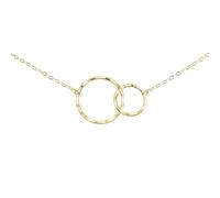 rockible Fashion Anhänger Halskette Verknüpfte Ringe Kette Collier Schmuck Damen Edelstahl Minimalistisch Hautfreundlich Widerstandsfähig Symbol für Treue Und, Gold