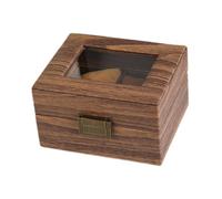 rockible Uhren-Aufbewahrungsbox, Uhrengehäuse, luxuriöse abschließbare Uhrenbox, Schmuck-Vitrine für Männer und Frauen, Uhren, Schaufenster, Heimdekoration, 2 Steckplätze 15x12x9cm