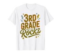 Rockin' 3. Klasse Rocks First Day Singing Teacher Girls Preisgünstiges Grafik-T-Shirt, Herren, Weiß, S