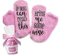 Rocking Socks Wein Socken Wenn du das lesen kannst Geschenk Lustig I Lustige Geschenke für Herren & Damen I Witzige Happy Kuschelsocken für Männer & Frauen