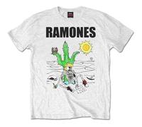 ROCKOFF Herren Ramones Loco Live T-Shirt, weiß, M